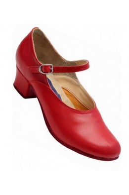 Женские туфли для народных танцев (красные)